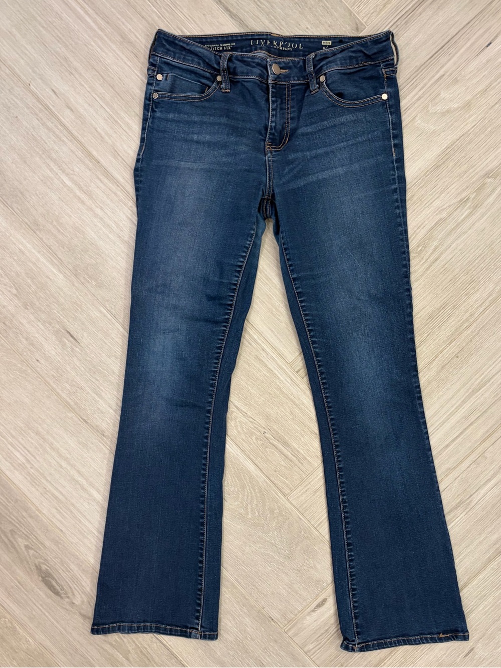 Liverpool Dark Blue Bootcut Women's Jeans Size 6 Petite